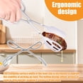thumbnail image 5 of 4 Pcs Portable Serving Tongs 10 Inches Stainless Steel Salad Tongs with Scissor Handle for Home Picnic Camping Barbecue Party, 5 of 10