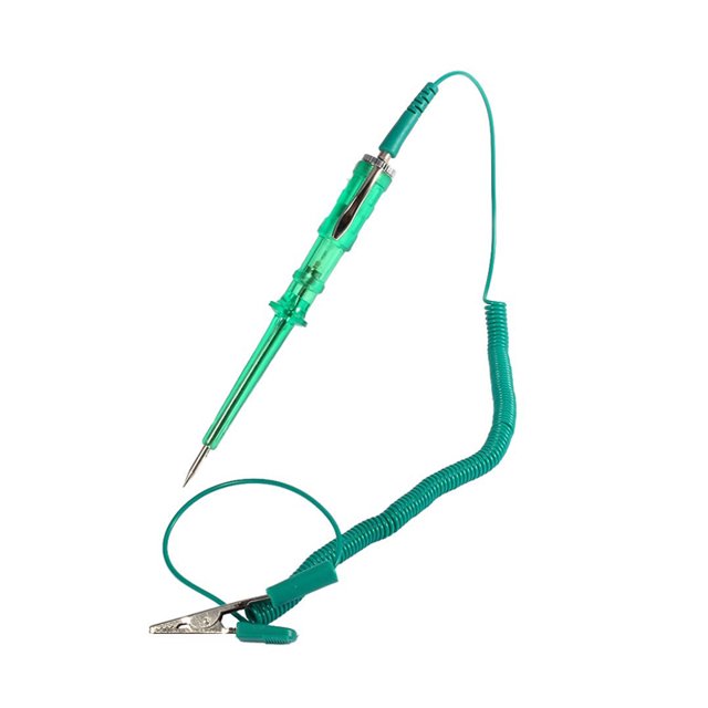 Probador de circuito eléctrico de coche con Clip de Cable de bobina, luz de prueba para comprobar el voltaje de la batería de la motocicleta del vehículo, CC 6V/12V/24V