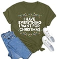 thumbnail image 3 of TSADFHJI T-Shirts pour Femmes Coupe Ample Décontractée Impression de Noël Col Rond Manches Courtes Tunique Blouse m Vert, 3 of 3