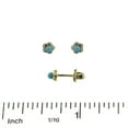 thumbnail image 2 of 18K Solid Yellow Gold Small Turquoise Star covered screwback earrings, 2 of 3