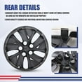 16" Set Of 4 Hubcaps Wheel Rims Cover For 2019-2025 Nissan Altima Compatible With Steel Wheels Snap On Installation(16-Inch,BLACK LACQUER)