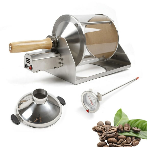 Electrical Coffee Bean Roaster Roasting Machine Home Coffee Shop Wooden handle