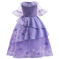 thumbnail image 3 of HAWEE Robe Isabela Assortie au Costume Encanto Robe Florale Déguisement Cosplay Tenue de Fête Chic Longue Robe Maxi pour Filles, 3 of 7