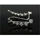 thumbnail image 2 of Ear Cuffs Bling 7 Cristales Plata de Ley 925 Hipoalergénico, 2 of 5