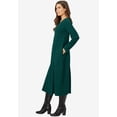 thumbnail image 3 of Woman Within Plus Size Petite Thermal Knit A-Line Dress, 3 of 6