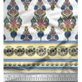 thumbnail image 2 of Soimoi Velvet Fabric Stripe,Leaves & Floral Panel Decor Fabric Printed Yard 58 Inch Wide, 2 of 2