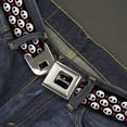 thumbnail image 2 of Skelanimals Belt, Seatbelt Buckle Belt, Skelanimals Face Logo and Heart Black White Red, Youth 22 to 32 Inches, 2 of 9