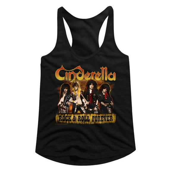 Cinderella Dudes Forever Black Junior Women's Racerback Tank Top T-Shirt