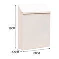 thumbnail image 5 of Wall Mounted Mailbox Drop Box with Lock Metal Postbox Wall Hanging Mail Box Newspaper Holder Box for Gate Outside House Decor white, 5 of 8