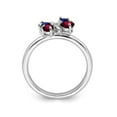 thumbnail image 5 of 4/5 Carat (ctw) Lab Created Ruby and Lab Created Sapphire Butterfly Ring in Sterling Silver, 5 of 5