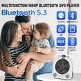 thumbnail image 4 of GCZ HD DVD Player for TV with Bluetooth, HDMI, Usb Playback, Remote Control, Built-in Speaker, Wall-Mountable, White, 4 of 9