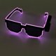 thumbnail image 5 of Gafas de 8 bits con cable EL, gafas con luces LED intermitentes, suministros para fiestas, gafas luminosas, gafas de sol brillantes para fiestas de festivales, 5 of 6
