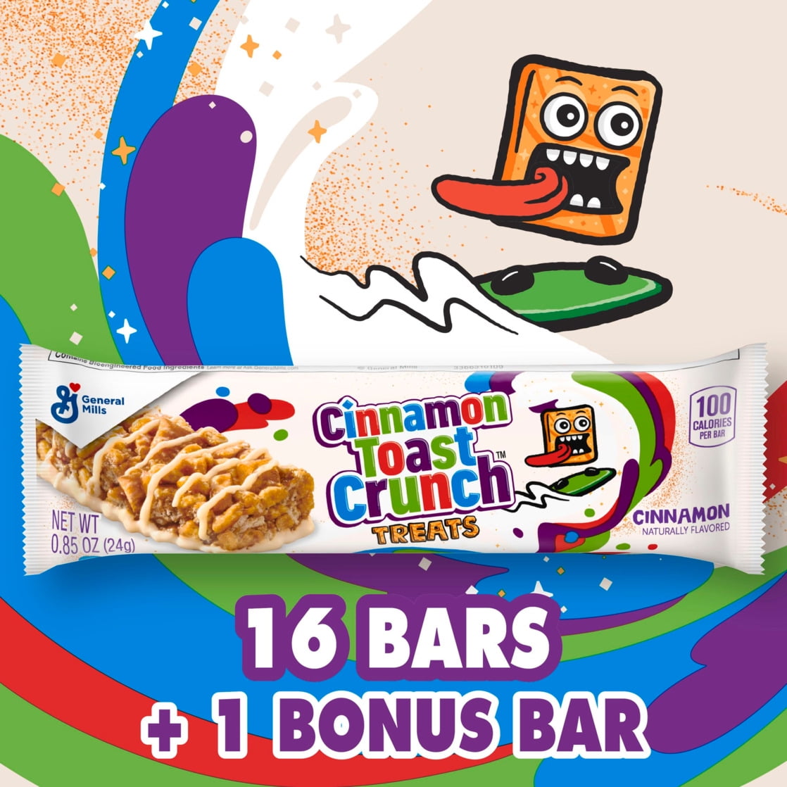 Cinnamon Toast Crunch Cereal Treat Bars, Bonus Pack, 17 Bars, 14.5 oz