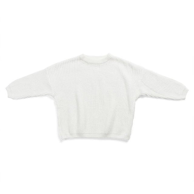 Bébé Fille Tricot Pull Pull Pull Sweat-Shirt Chaud Col Rond Manches Longues pour Bébé Tout-Petit