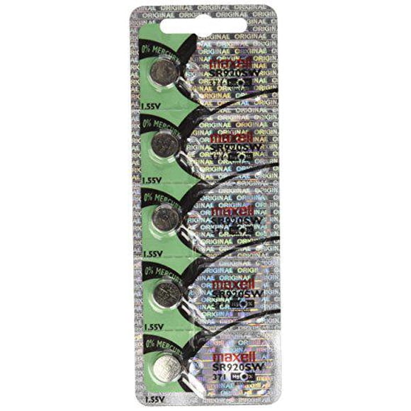 maxell sr920sw Pile de Montre Bouton cell 371 - Lot de 5 Piles