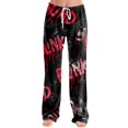 thumbnail image 2 of JULMCOMO Halloween Pajama Pants for Women Blood Ghost Print Elastic Waist Drawstring Casual Sleepwear Pants Funny Print Loose Comfy Pajama Bottoms Gray 3XL, 2 of 5