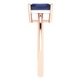 thumbnail image 3 of 1.75 ct Radiant Cut Simulated Blue Sapphire Solitaire Engagement Ring for Women in 18K Rose Gold, 3 of 5