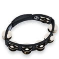 thumbnail image 2 of LP150 Cyclops Tambourine, Hand Held, Black, Steel Jingles, 2 of 6
