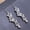 #3, variant on Vintage 925 Silver Flower Earrings Ear Hook Women Wedding Drop Dangle Jewelry-#5