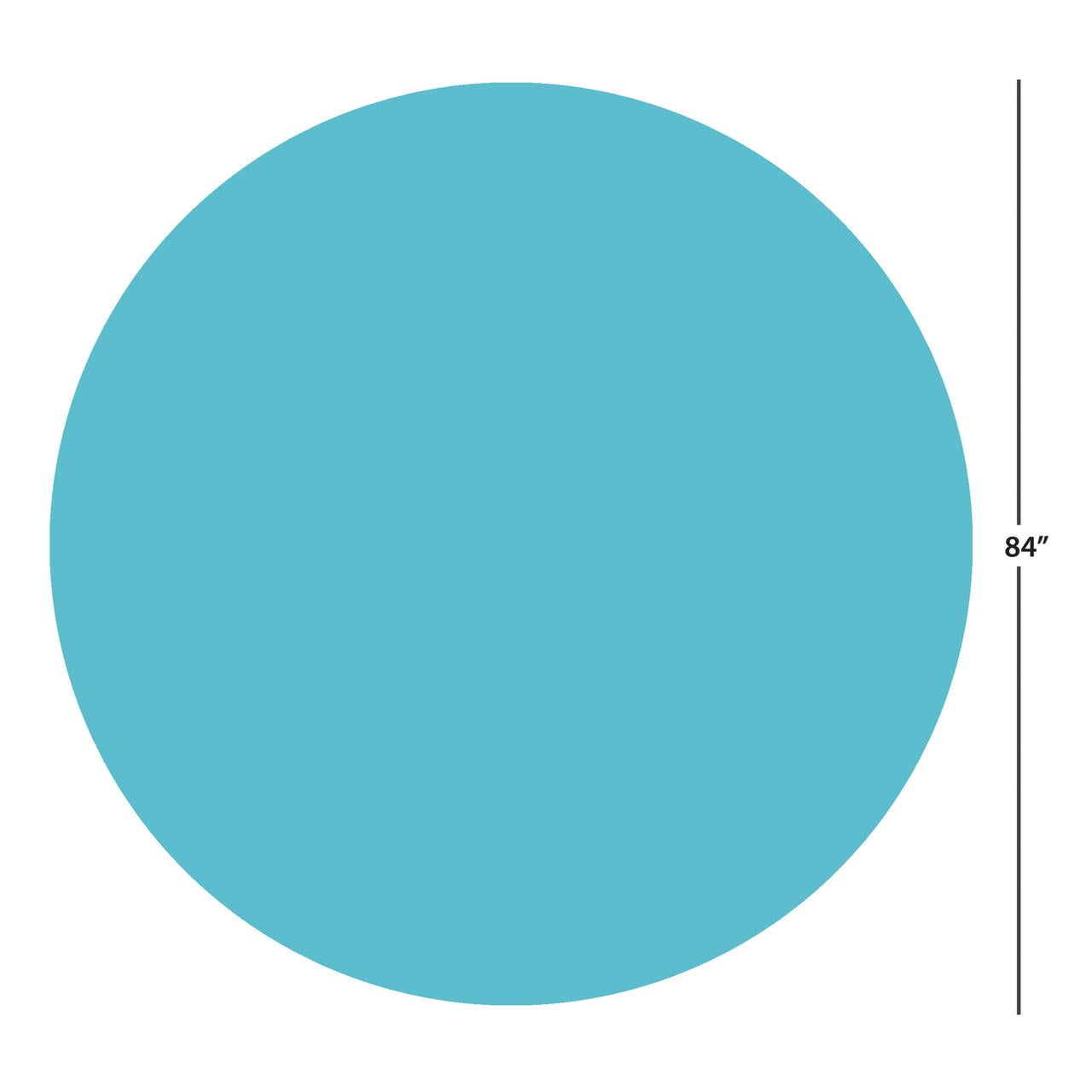 Way to Celebrate! Teal Plastic Round Tablecloths, 84in, 2ct
