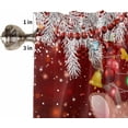thumbnail image 5 of Christmas Kitchen Decoration Curtain Valances Rod Pocket Small Window Treatment for Bedroom Xmas Santa Claus Thermal Insulated&Washable Curtains Red Ball Christmas Tree Valances for Windows 54x18inch, 5 of 6