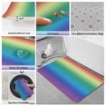 thumbnail image 6 of Rainbow Colors Ombre Cream Bath Mat 3 Piece Bathroom Rug Set, Modern Abstract Art Aesthetics Non Slip Bath Rug Contour Mat and Toilet Lid Cover, Absorbent Shower Mats Soft Bath Rugs and Mats Sets, 6 of 8