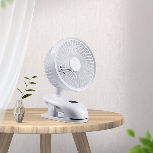 RKSTN portable fan Clip Fan, 4 Speeds Small USB Fan With Strong Airflow, Clip & Desk Fan With Digital Display - Quiet For Office Bedroom School Stroller 5000MAH