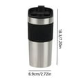 thumbnail image 7 of Spill Proof Travel Coffee Mug Reusable Seal Lid French Press Coffee Cups Vacumm Insulated Double Walled Tea Press Tumbler School (Black), 7 of 7