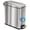 Brushed Silver 3 Gal, Step, variant on 3 Gallon Slim Bathroom Trash Can with Lid & Odor Control, Soft-Step Stainless Steel Pedal Bin for Narrow Space, Fingerprint-Proof Wastebasket for Office, Nursery, Under Sink, Brushed Silver