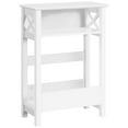 thumbnail image 6 of Yaheetech 3 Tier Wooden Sofa Side Table with Storage Shelf, White, 6 of 7