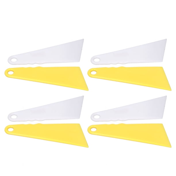 Yunxwd 8pcs aplicador de Barras de Pegamento, Ligero y portátil, Reutilizable, esparcidor de Pegamento de plástico, raspador de Pegamento de Cuero para Manualidades de Bricolaje, Amarillo y Blanco