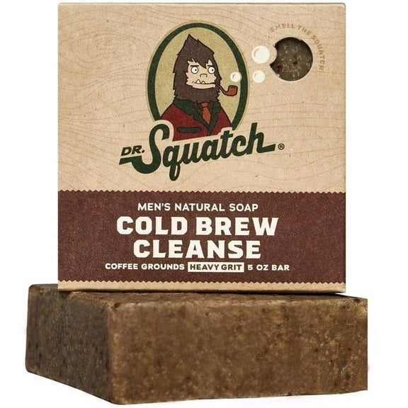 Dr. Squatch Mens Natural Soap Cold Brew Cleanse Coffee grounds heavy grit 5 oz 141 g