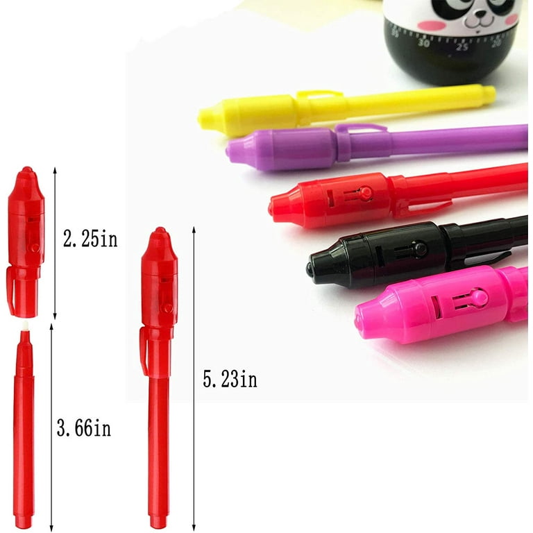 Invisable Ink Pen Marker Secret spy Message Writer with uv Light