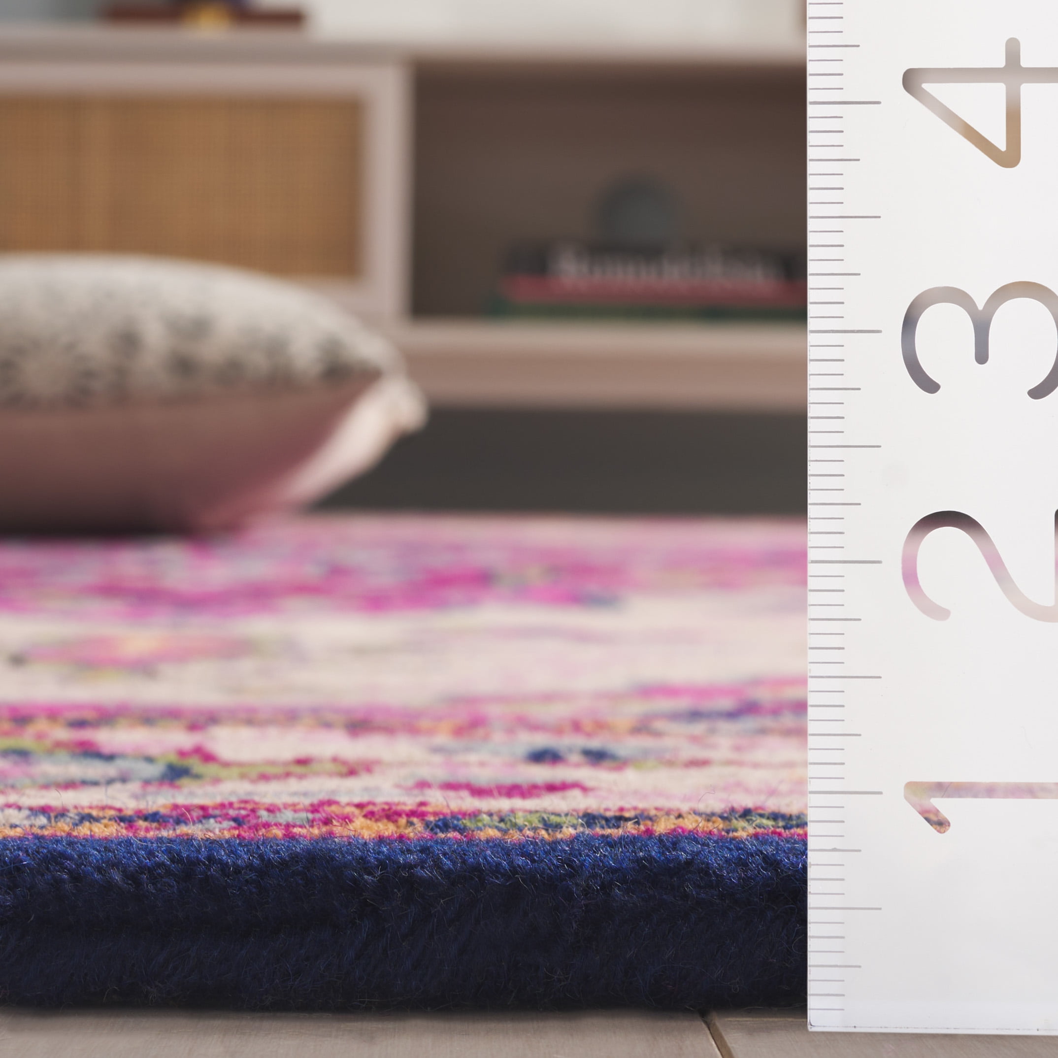 SAFAVIEH Bellagio Charlton Oriental Wool Area Rug, Ivory/Pink, 10' x 14'