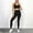 002 Black, variant on Hvot&aat Women Seamless Fitness Set High Waist Leggings and Short Sleeve Athletic Tops Pilates Yoga Gym Sets