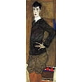 thumbnail image 2 of Schiele, Egon 11x24 Black Ornate Wood Framed with Double Matting Museum Art Print Titled - Portrait Of Erich Lederer, 2 of 4