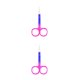 thumbnail image 2 of Soidarity Tijeras para cejas, accesorio de recorte Simple de acero inoxidable, recortadora de cuidado Personal, pequeña herramienta de belleza Azul rosado 2Conjunto, 2 of 6