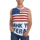 thumbnail image 1 of Fotbe Thank You Veterans Men's Camiseta sin Mangas Estampada para Hombres, Playera Casual para Gimnasio, Entrenamiento, Playa-3X-Large, 1 of 7