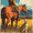 Cowboy Horse Dog Western, variant on UXIEQU Leopard Print Artwork Canvas Wall Art 15.75x11.81 Inches