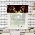 thumbnail image 2 of Wine Window Valance, Wine with Vintage Barrel Wine Bottles Farm Windows Curtain Valance for Cottage Kitchen Dining Room Canteens Home Decor, One Panel 54x18in, 2 of 6