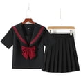 thumbnail image 5 of new cute black and red basic short skirt and long skirt uniform-mid skirt 65cm-XL, 5 of 7