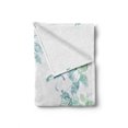 thumbnail image 2 of Mint Soft Flannel Fleece Throw Blanket, Floral Spring Wreath in Watercolor Paintbrush Hazy Effects Image, Cozy Plush for Indoor and Outdoor Use, 50" x 60", Seafoam Violet, by Ambesonne, 2 of 6
