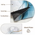 thumbnail image 6 of 2'x6' Rug Runners for Hallways Kitchen, Marble Blue Non Slip Entryway Beside Floor Carpet Runner, Gold White Modern Gradient Ocean Wavy Ripple Laundry Room Bedroom Throw Rugs Mat for Family Pet, 6 of 8
