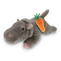 DolliBu Happy Easter Super Soft Plush Hippo with Carrot - Cute Stuffed Animals with Carrot Plush Toy, Perfect Easter Gift with Name Personalization, Spring Easter Plush Animal - 13 Inches
