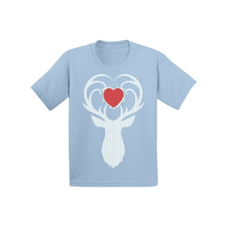 

Awkward Styles Toddler Christmas Shirt for Toddler Boys Christmas Shirt for Toddler Girls Deer Heart T-Shirt