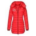 thumbnail image 1 of Veste pour Femmes, Décontractée à Manches Longues à Capuche Mi-Longue Mode Petit Imprimé, Vestes pour Femmes, 1 of 4