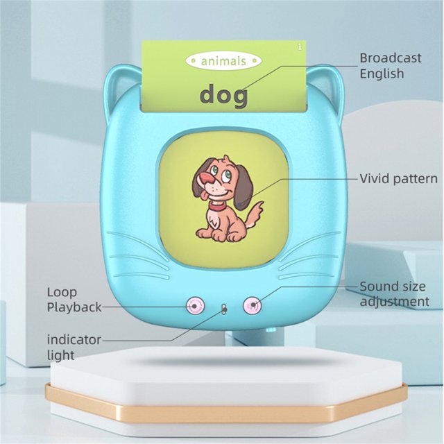 Big Save,HWRETIE Early Development Clearance,Bilingual Flash Card Reader for Children's Educational Toys