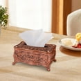 thumbnail image 6 of European Style Rose Tissue Box Cover, Napkin Dispenser, Elegant Design Storage Organizer, Paper Holder for Countertop Office Kitchen Decoration Large Red Bronze, 6 of 8
