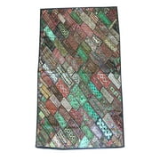 Mogul Green Kutch Tapestry Vintage Embroidered Patchwork Ethnic Throw Wall Hanging Indian