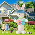 thumbnail image 3 of 12FT bunny holding egg, Easter outdoor inflatable decoration, 3 of 6